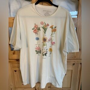 Fifth Sun Cream Floral Tee